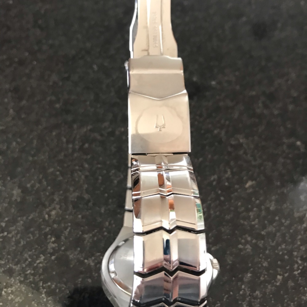 Bulova men’s watch with diamond face numbers